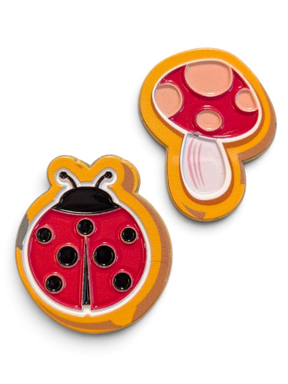 Duffy Bear Disney Pins: Sugar Cookie Ladybug and Mushroom